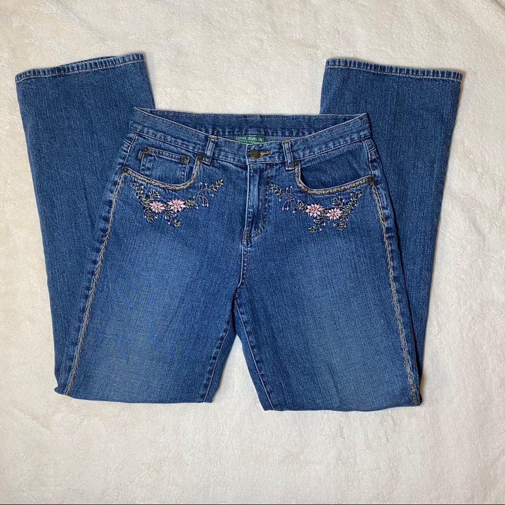 VINTAGE J. Crew Embroidered High rise jeans 30”